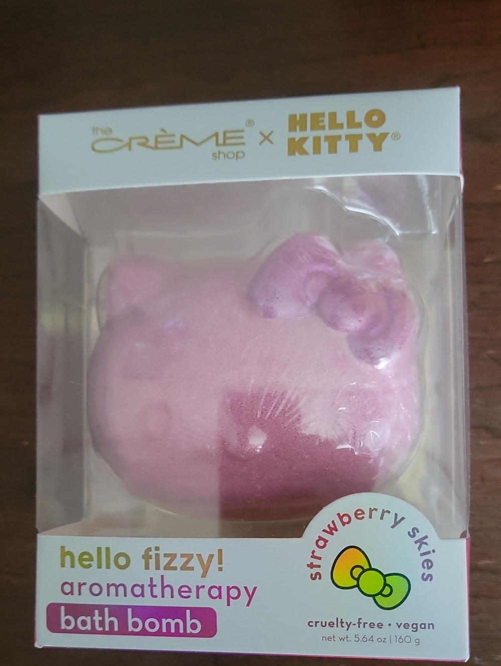Creme shop hello Kitty hello fizzy aromatherapy bath bomb strawberry Skies